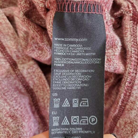 Tommy Hilfiger | Heathered Red Contrast Sweatshirt - Picture 5 of 5